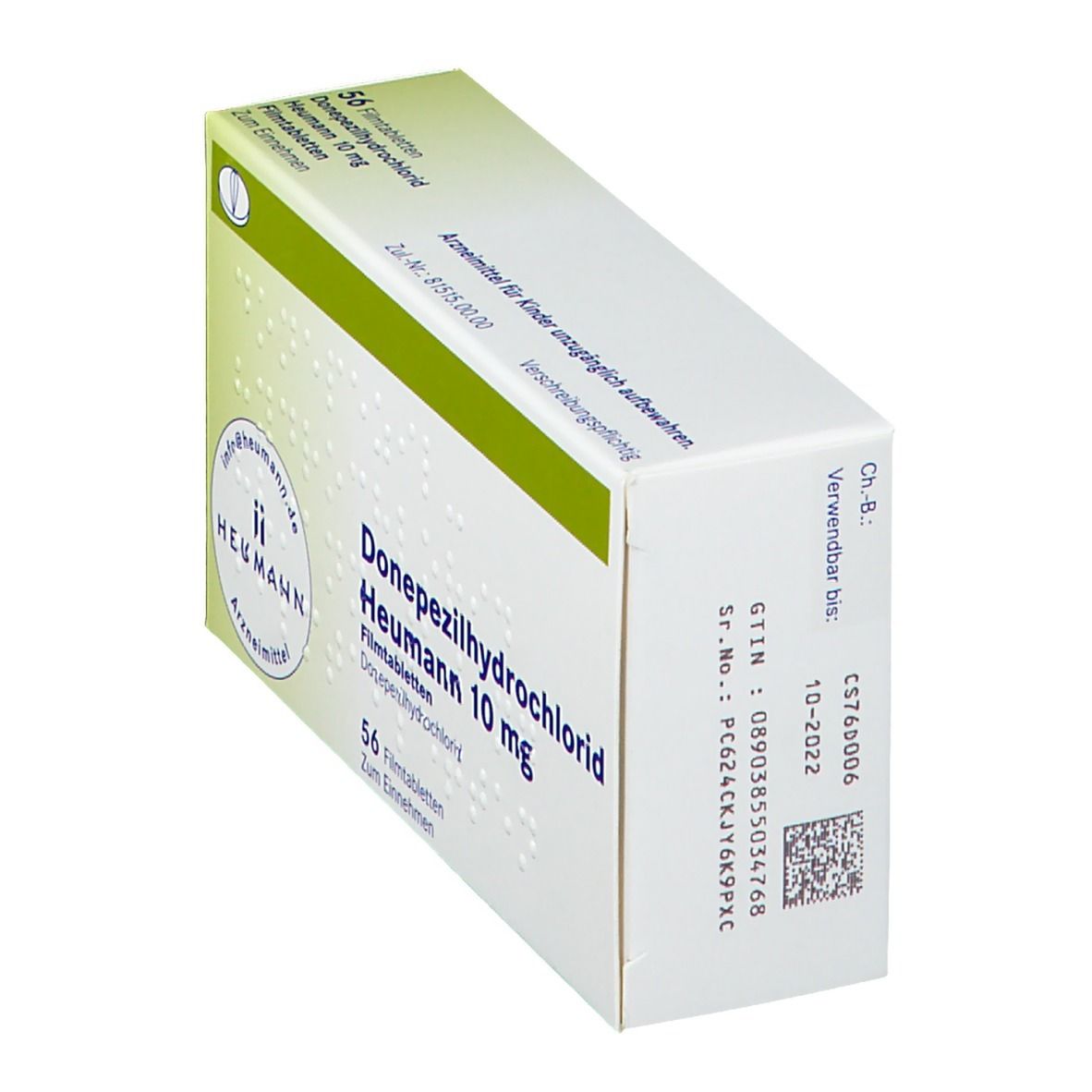 Donepezilhydrochlorid Heumann 10 mg Filmtabletten 56 St