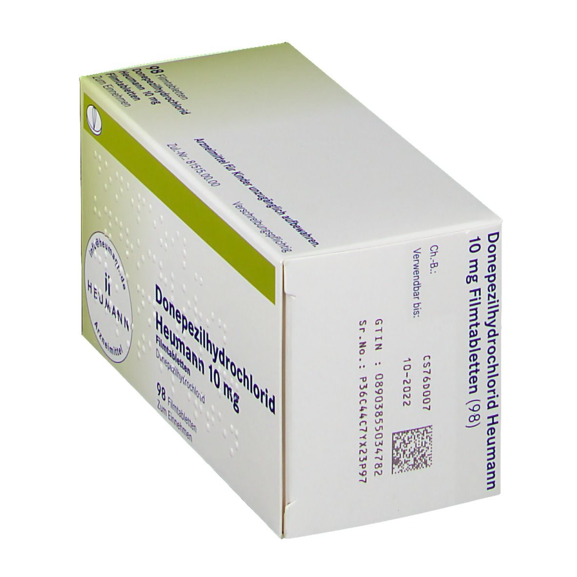 Donepezilhydrochlorid Heumann 10 mg Filmtabletten 98 St