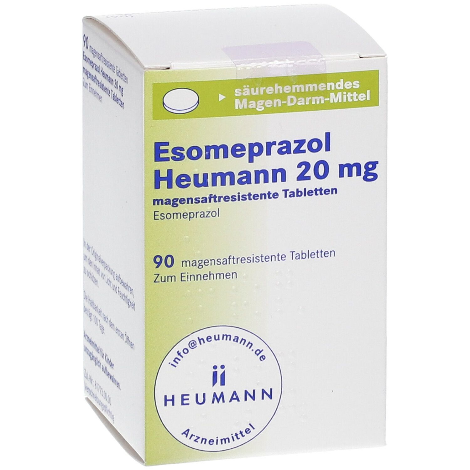 Esomeprazol Heumann 20 mg 90 St mit dem ERezept kaufen Shop Apotheke