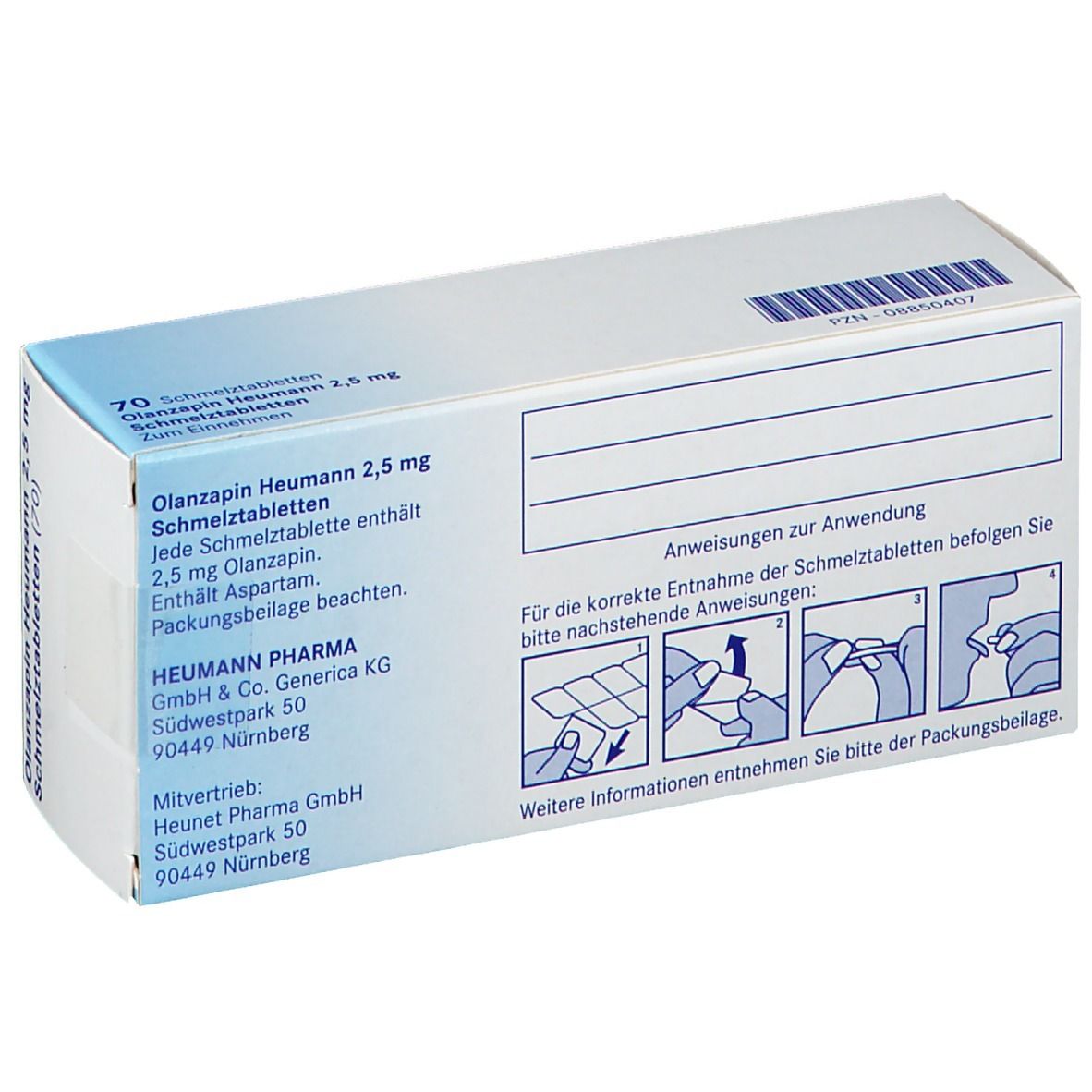 Olanzapin Heumann 2,5 mg Schmelztabletten