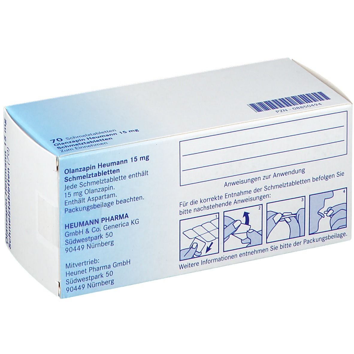 Olanzapin Heumann 15 mg Schmelztabletten