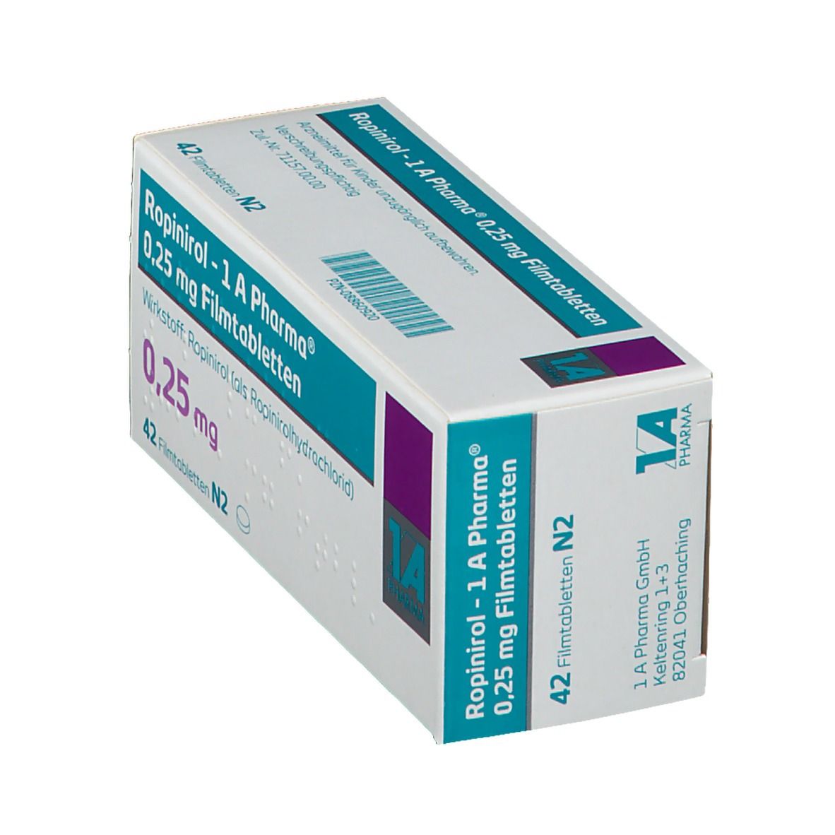 Ropinirol 1A Pharma® 0.25Mg