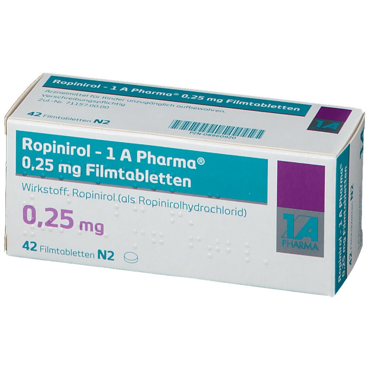 Ropinirol 1A Pharma® 0.25Mg