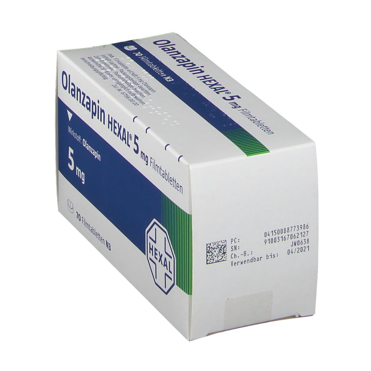 Olanzapin Hexal 20 mg Filmtabletten 70 St