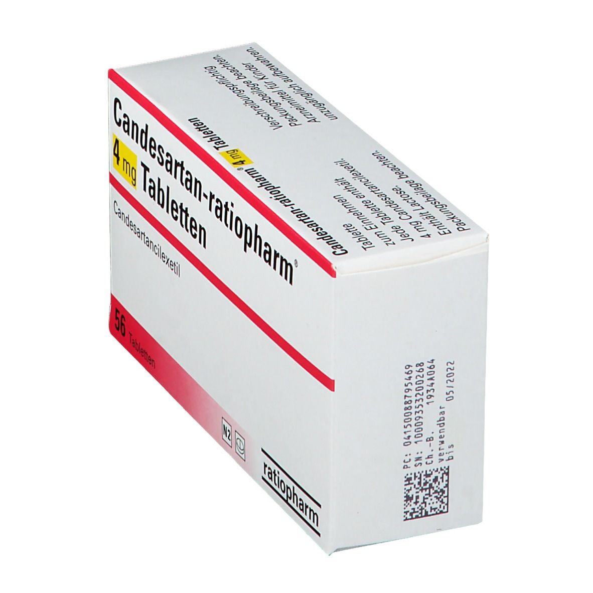 CANDESARTAN-ratiopharm 4 mg Tabletten 56 St