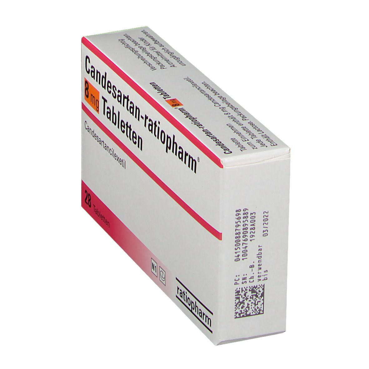 CANDESARTAN-ratiopharm 8 mg Tabletten 28 St