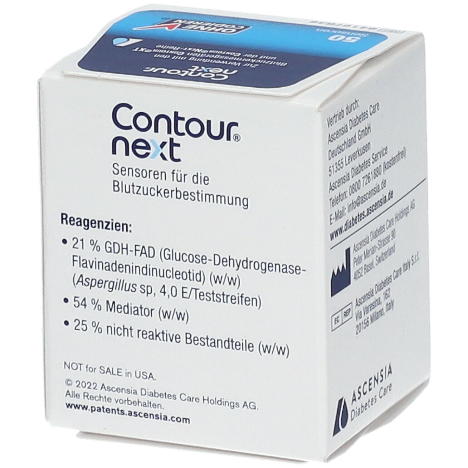 Contour Next Sensoren, 50 pcs. Test strips — apohealth - Gesundheit aus der  Apotheke