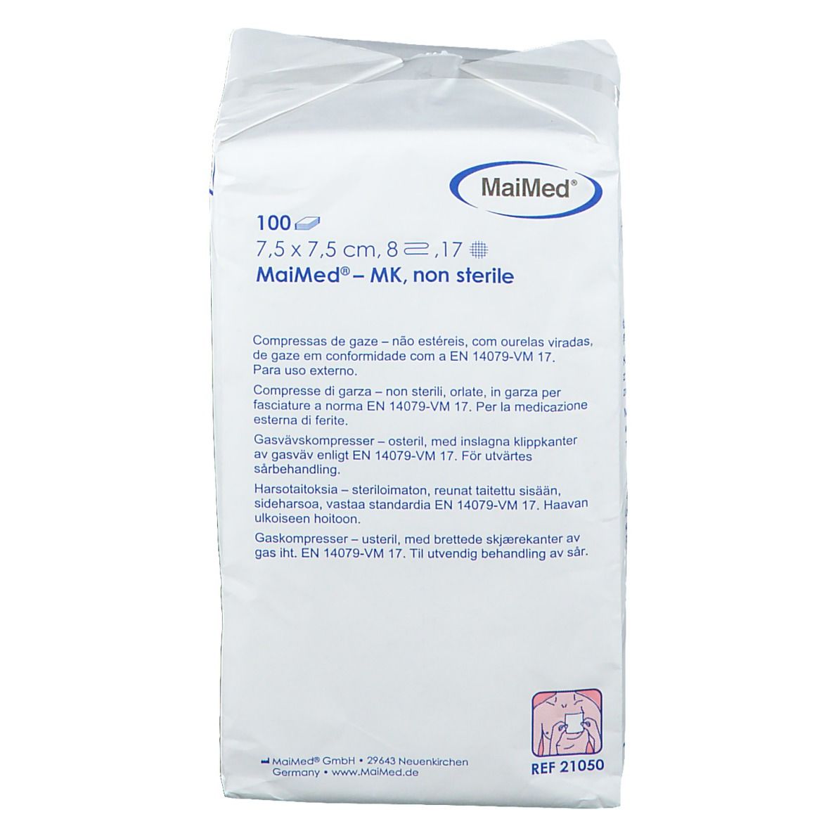 MaiMed® - MK unsteril 7,5 cm x 7,5 cm 8fach