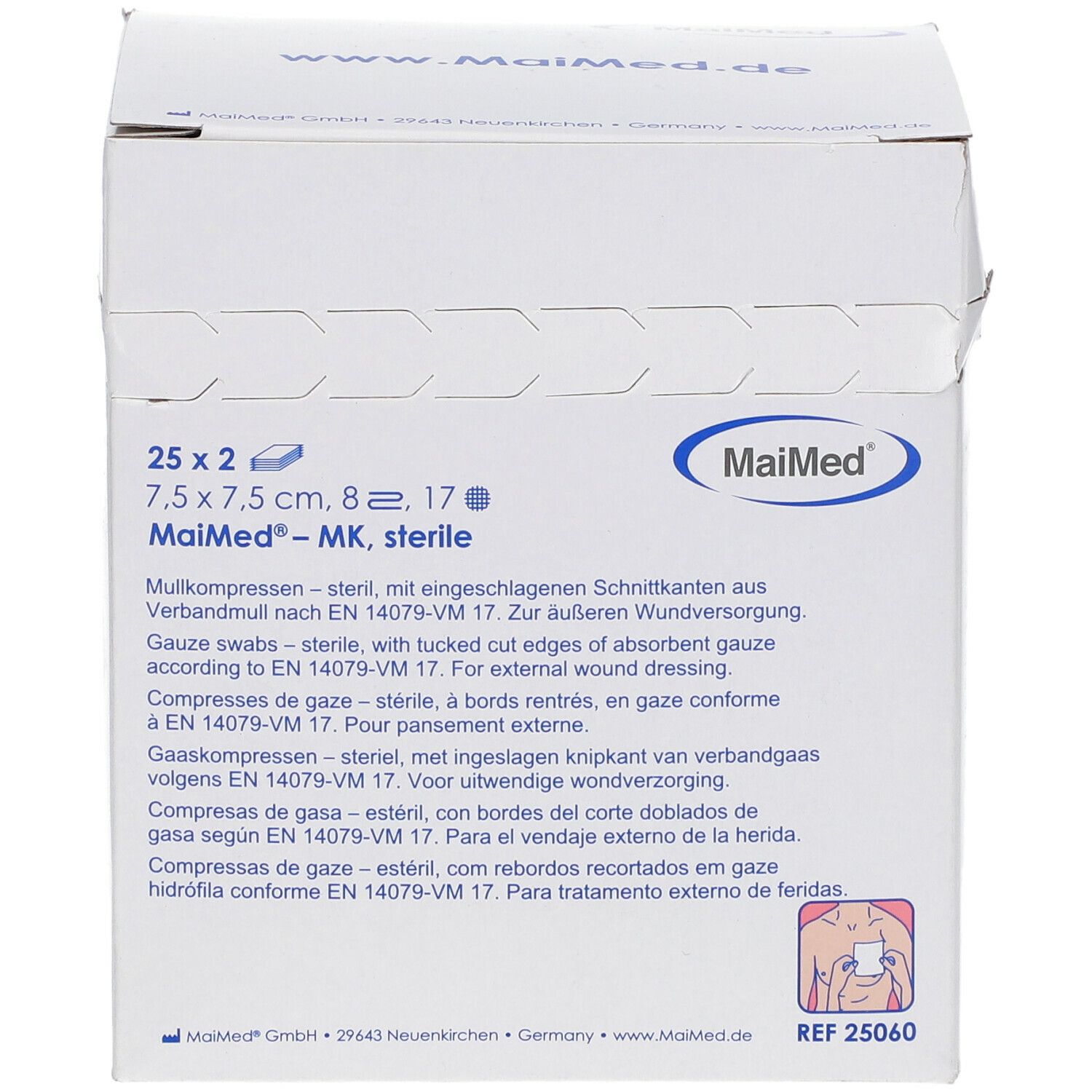 MaiMed® - MK steril 7,5 x 7,5 cm 8fach