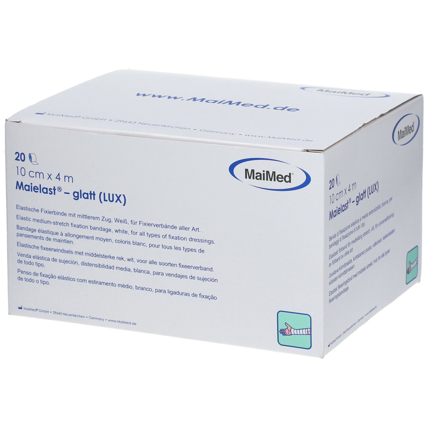 Maielast Binden glatt 4 cmx4 m 20 St