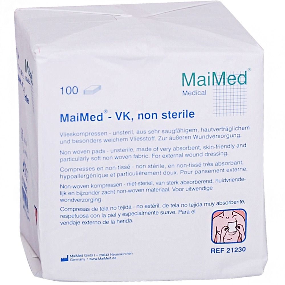 MaiMed® Vlieskompressen 7,5 x 7,5 cm unsteril