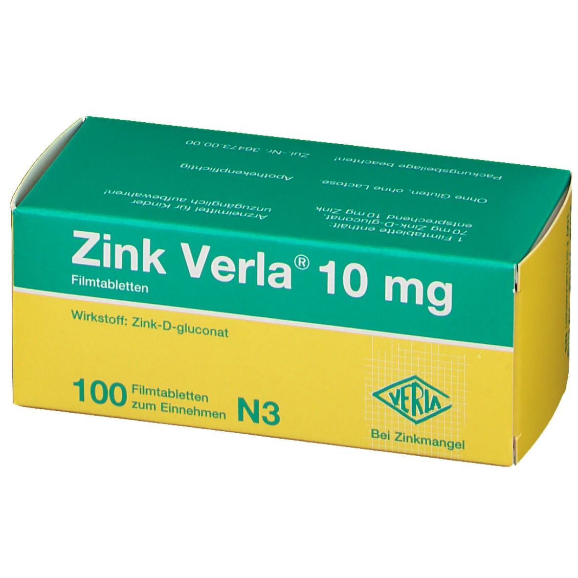 Zink Verla® 10 mg Filmtabletten