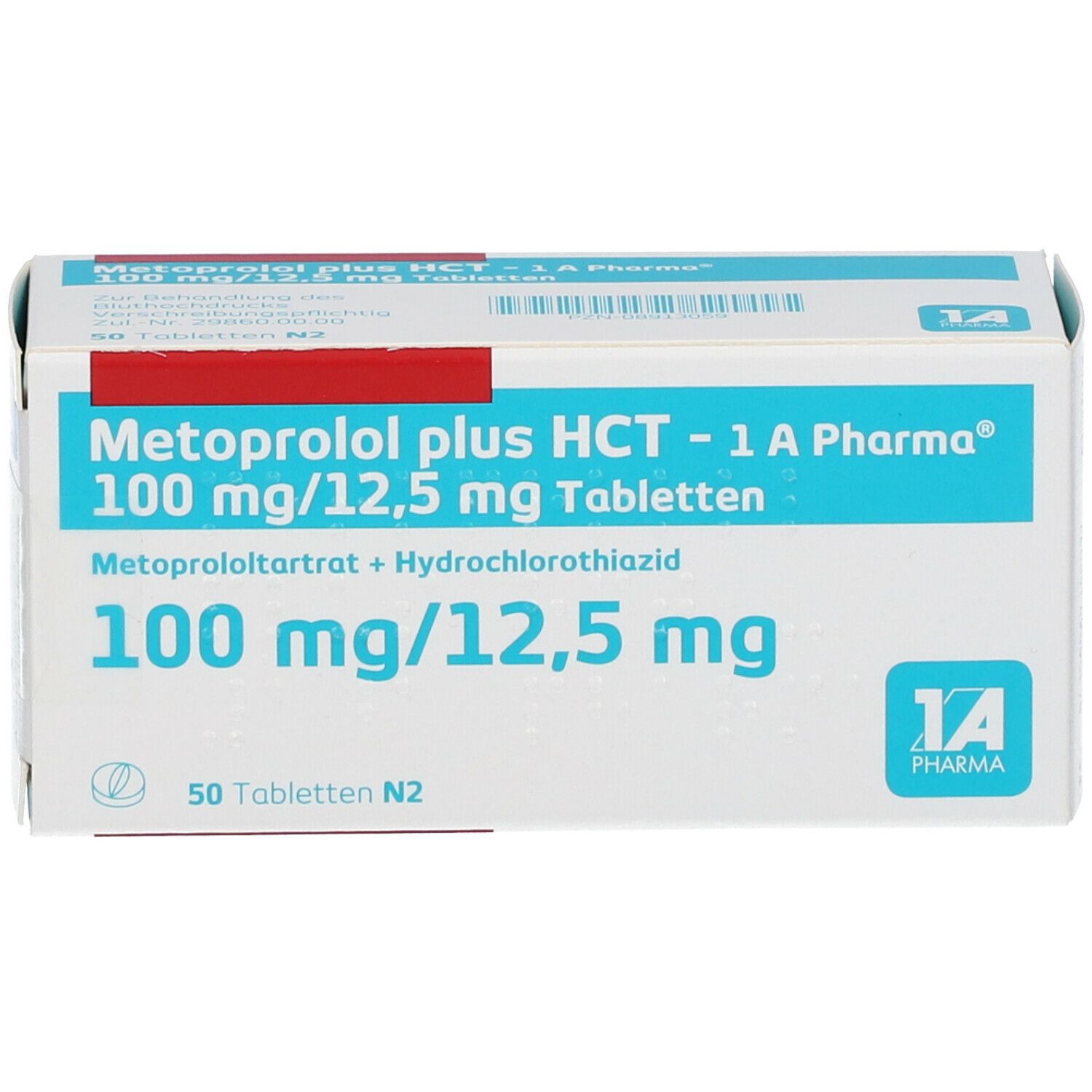 Metoprolol plus HCT - 1 A Pharma® 100 mg/12,5 mg