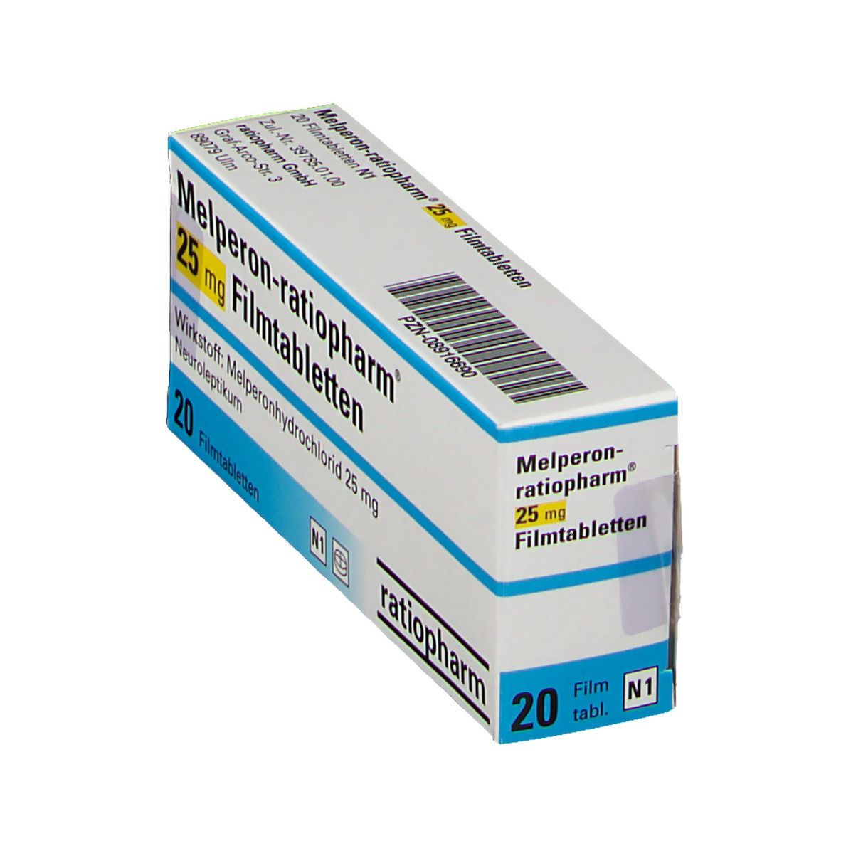 MELPERON-ratiopharm 25 mg Filmtabletten 20 St