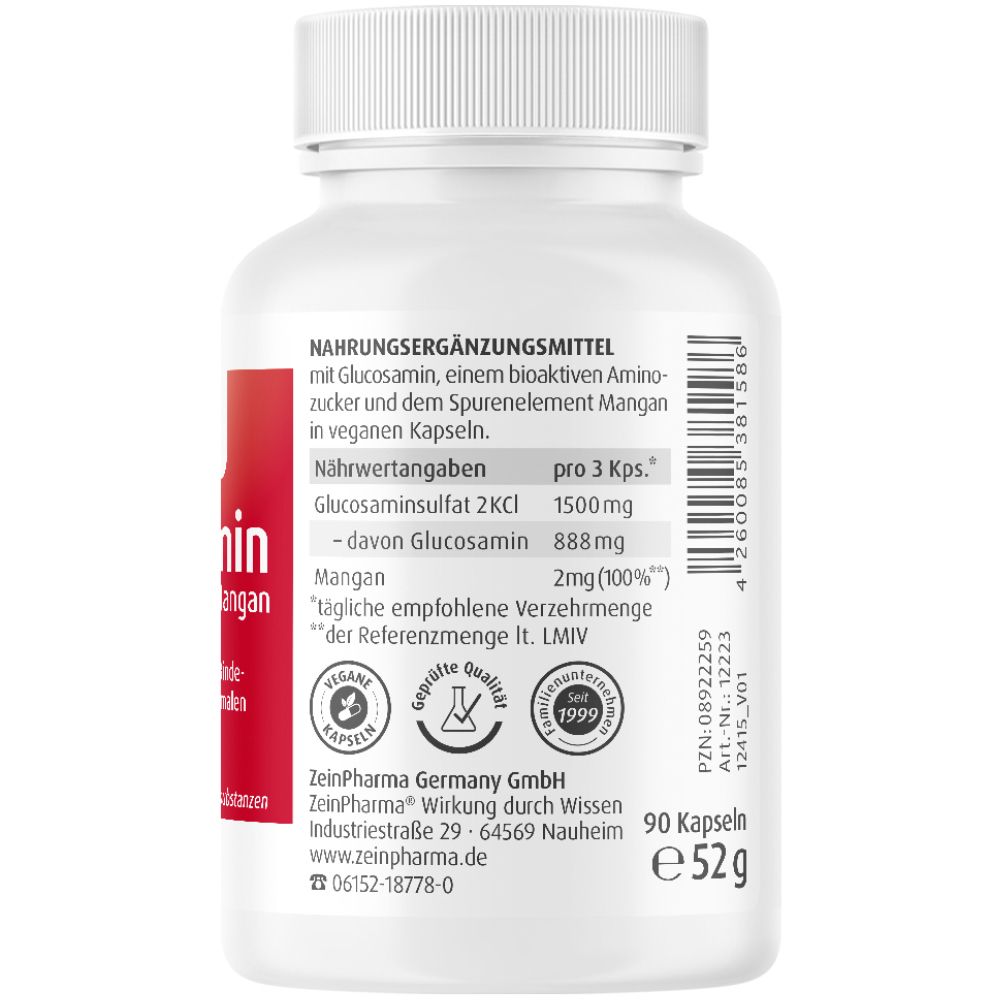 ZeinPharma® Glucosamin Kapseln 500 mg