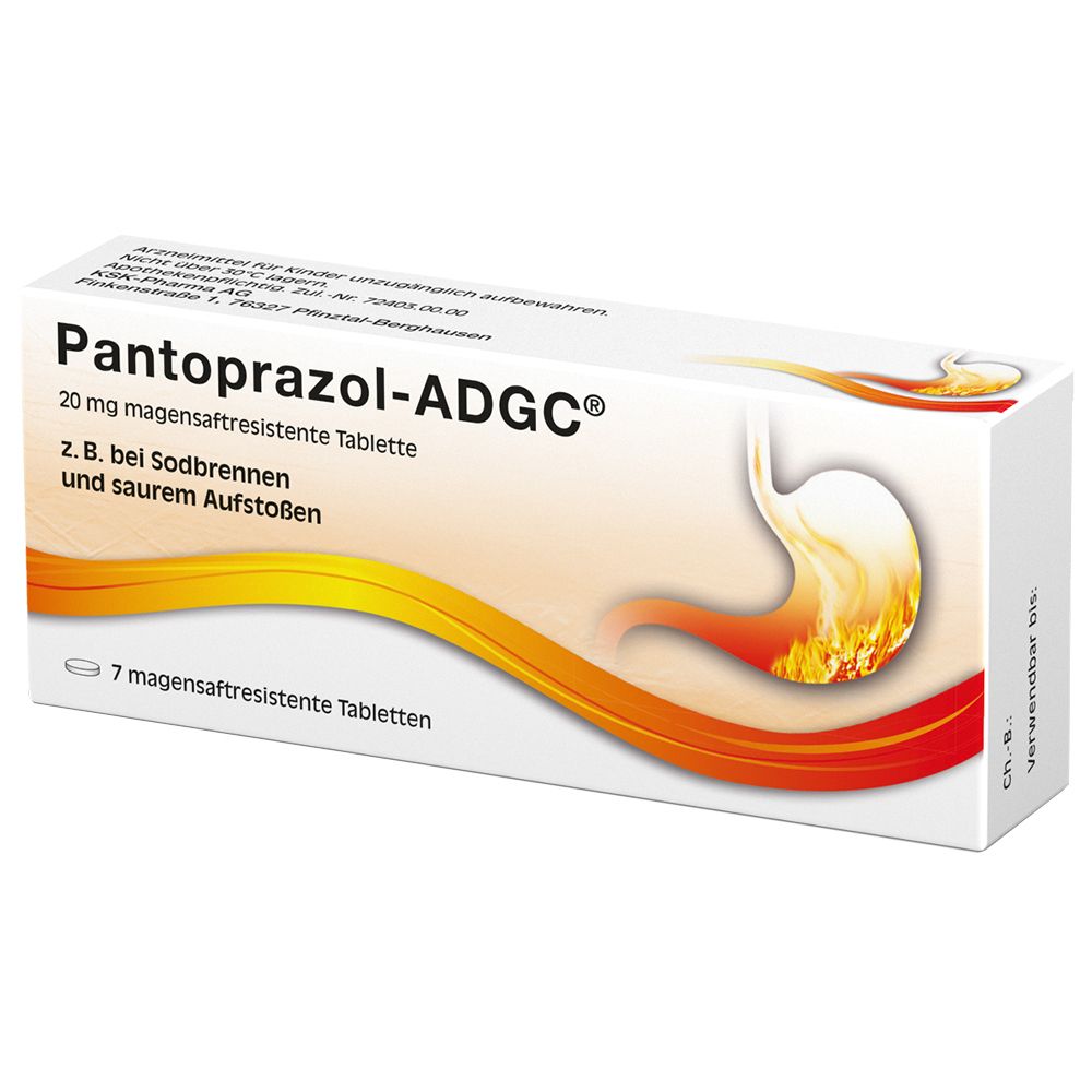 Pantoprazol-ADGC® gegen Reflux Symptome wie Sodbrennen und saures Aufstoßen