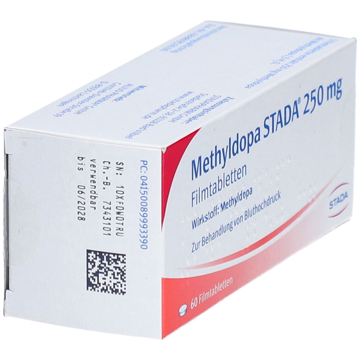 Methyldopa Stada 250 mg Filmtabletten 60 St