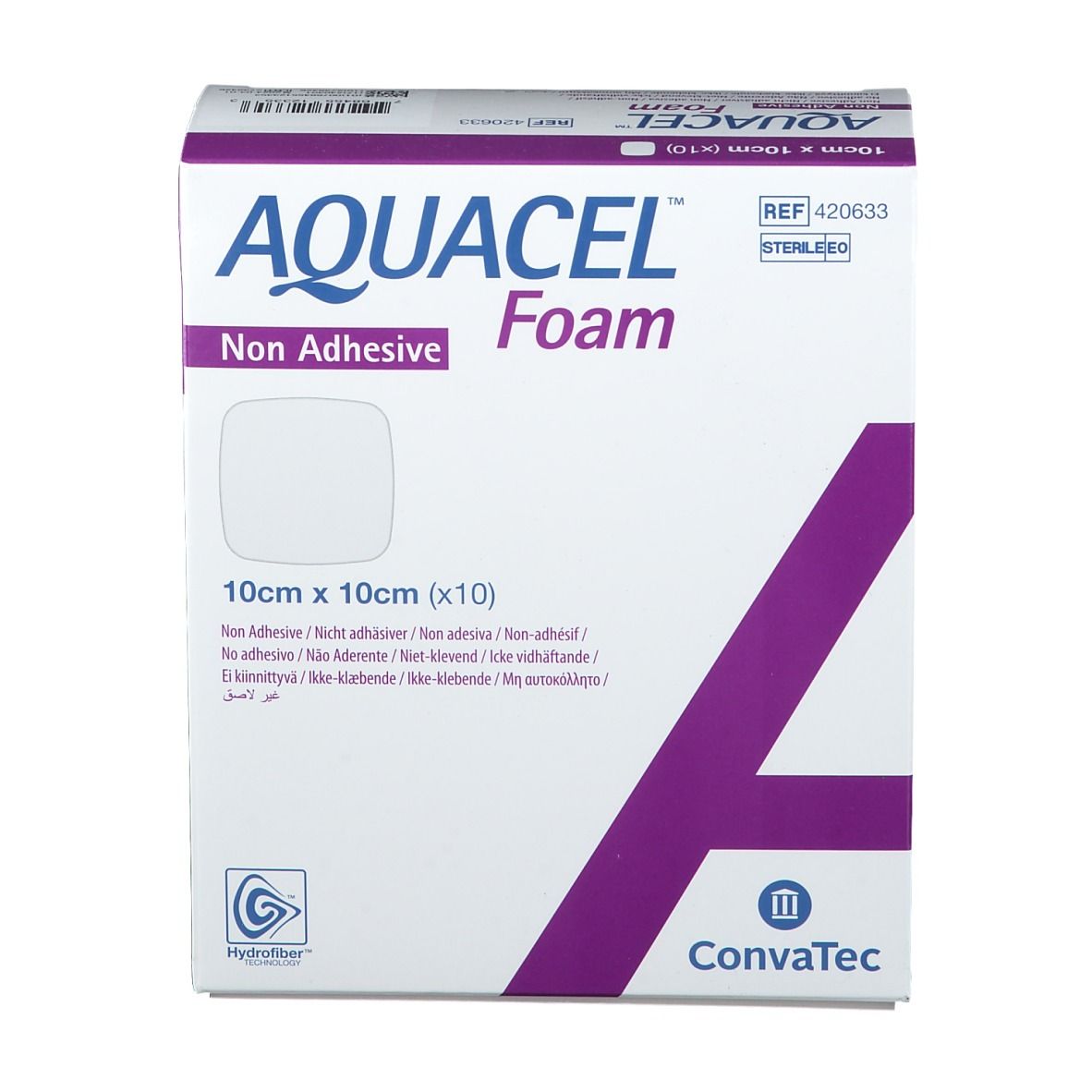 AQUACEL™ Foam nicht adhäsiv 10x10 cm Verband