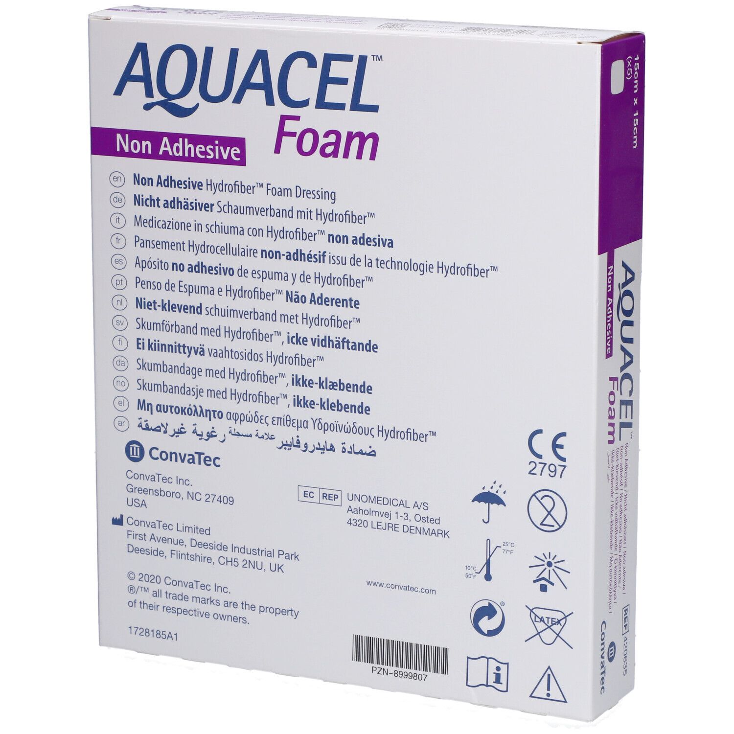 AQUACEL™ Foam nicht adhäsiv 15x15 cm Verband