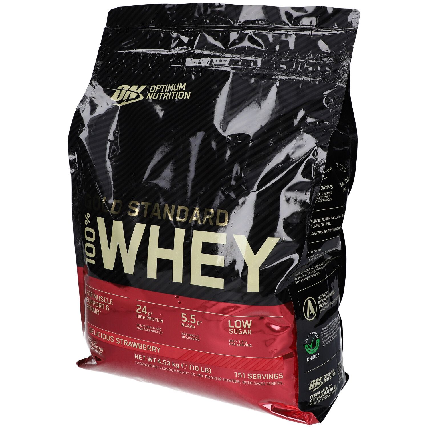 100 % Whey Gold Standard, Erdbeere, Pulver 4545 g Pulver