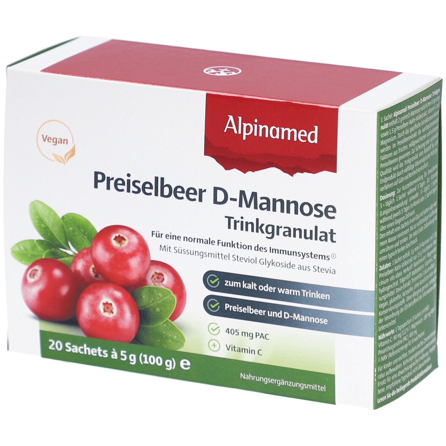 Alpinamed Preiselbeer Trinkgranulat 20 St Beutel