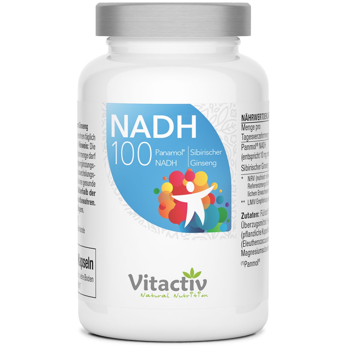 Vitactiv Nadh 100 + Ginseng 60 St Kapseln