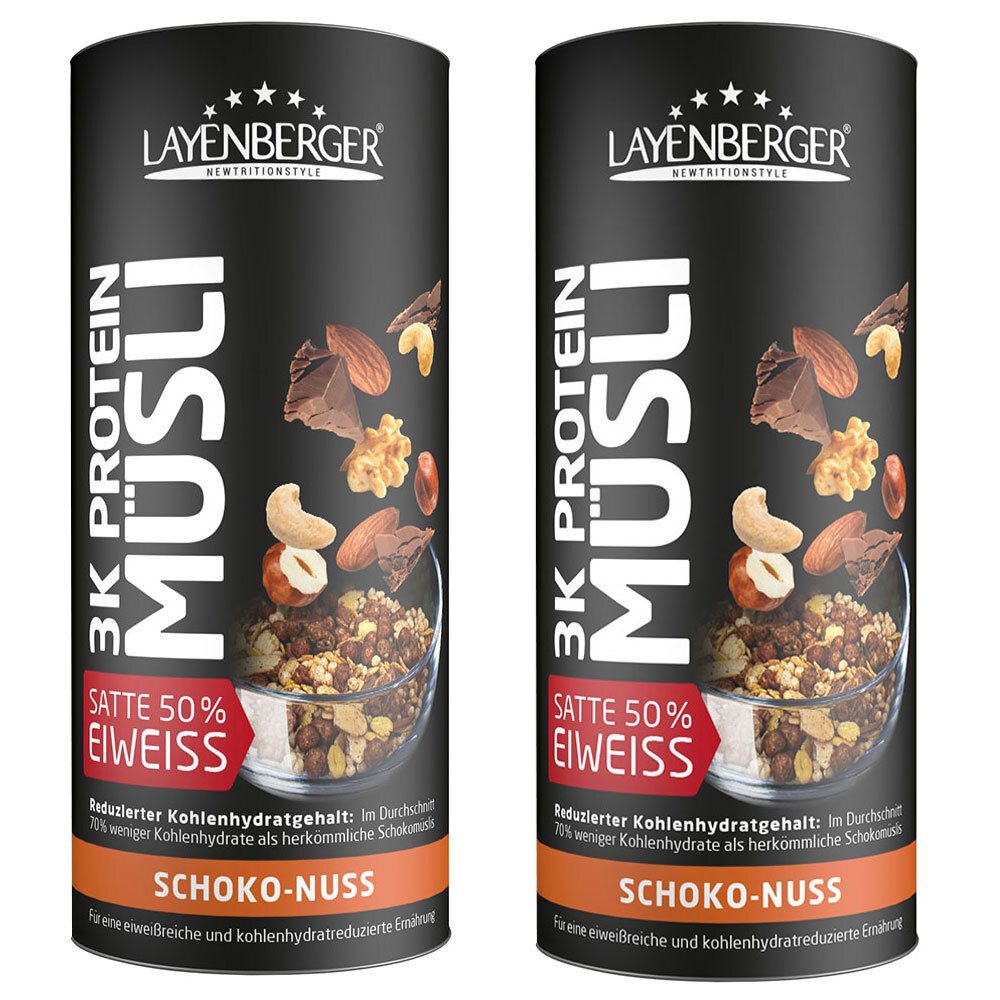 Layenberger 3K Protein Müsli Schoko-Nuss 2x390 g Müsli