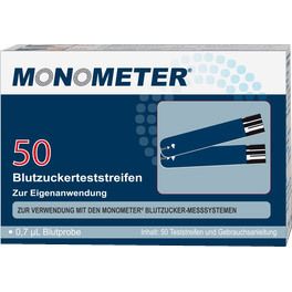 Monometer Blutzucker-Teststreifen 2X25 St Teststreifen
