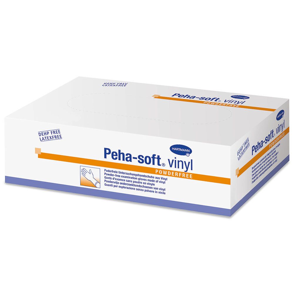Peha-soft® vinyl powderfree Untersuchungshandschuh Gr. S 6 - 7 100 St Handschuhe