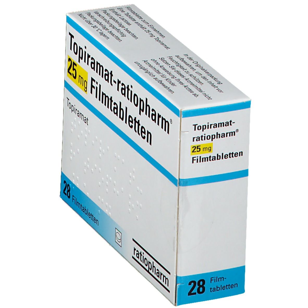 TOPIRAMAT-ratiopharm 25 mg Filmtabletten 28 St