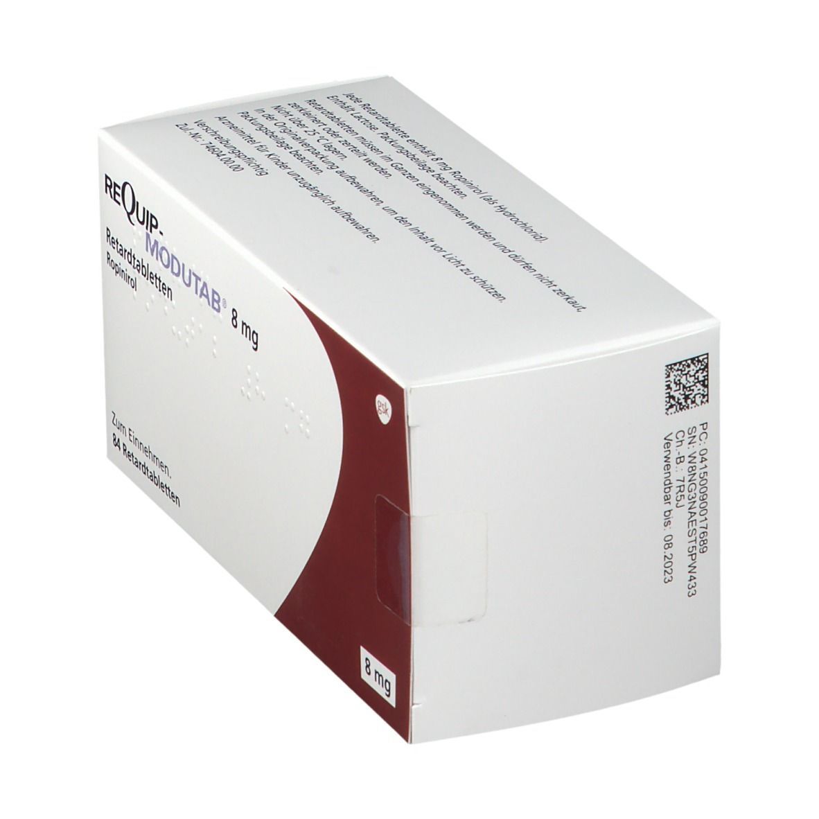 Requip-Modutab 8 mg Retardtabletten 84 St Retard-Tabletten