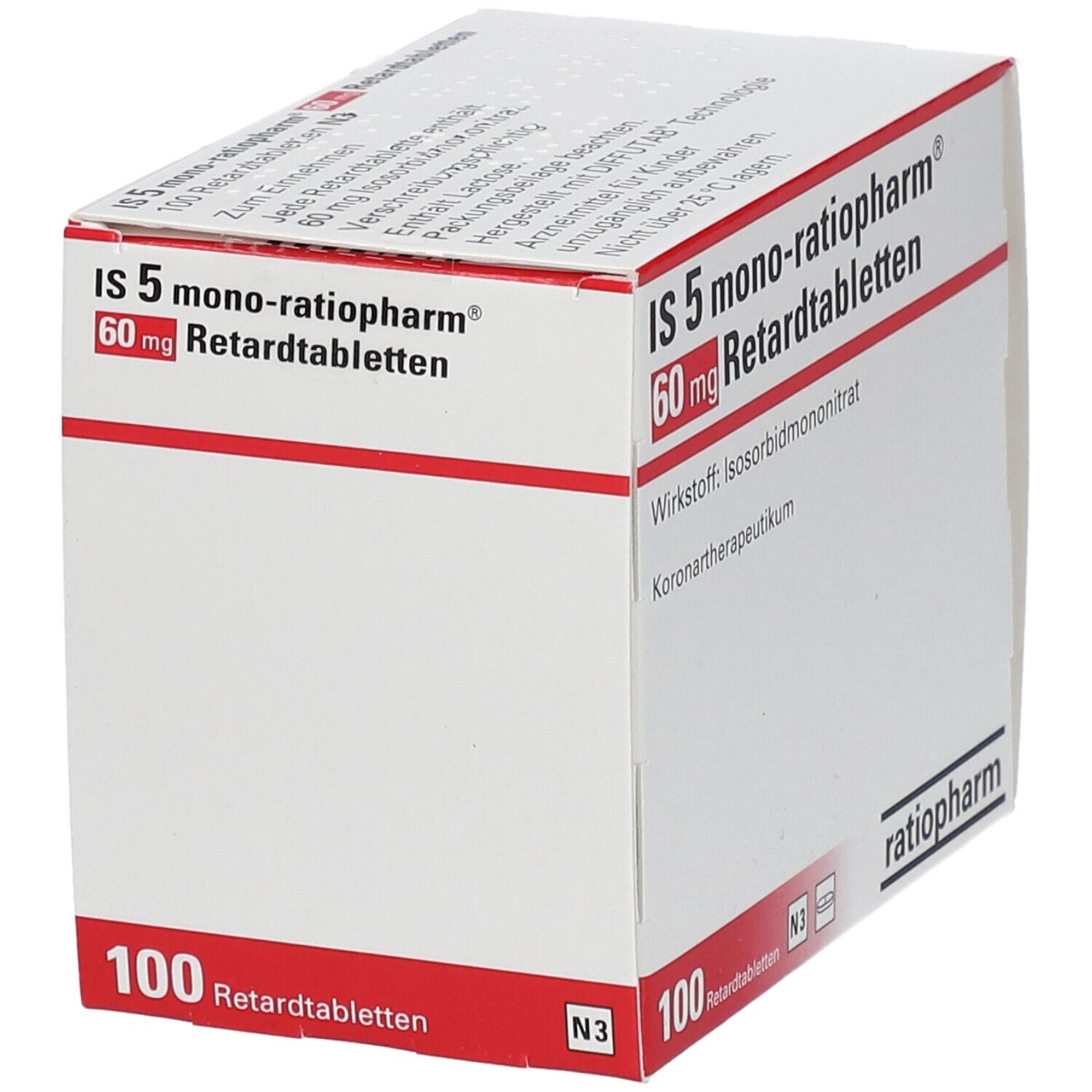 IS 5 mono-ratiopharm 60 mg Retardtabletten 100 St Retard-Tabletten