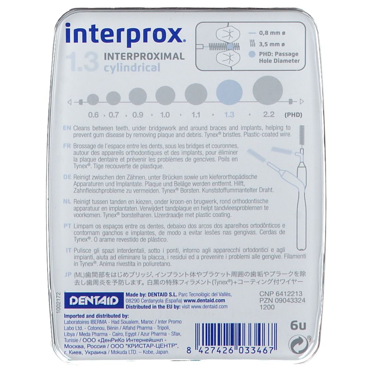 interprox® cylindrical weiß 1,3 mm