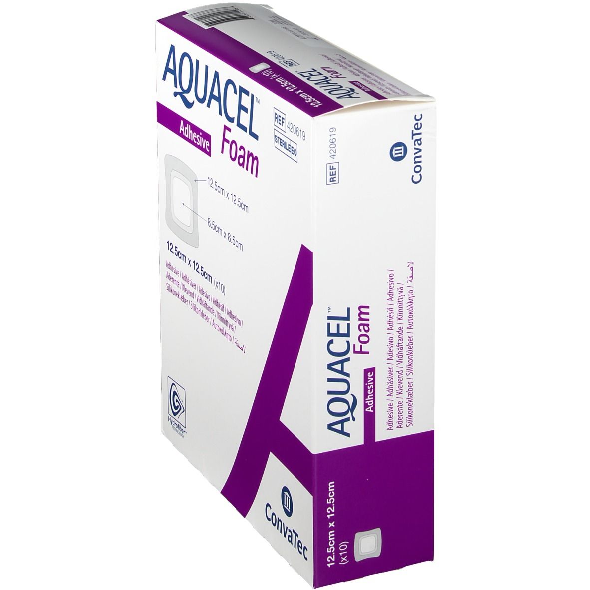 AQUACEL Foam adhäsiv 12,5 cm x 12,5 cm Verband