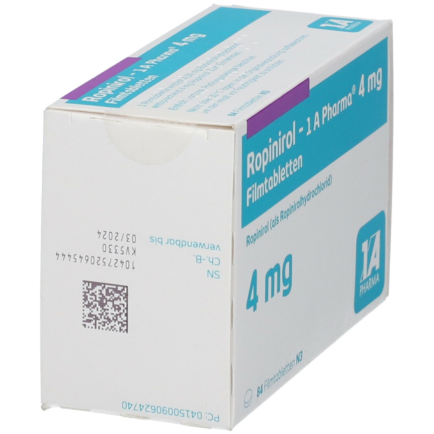 Ropinirol-1A Pharma 4 mg Filmtabletten 84 St