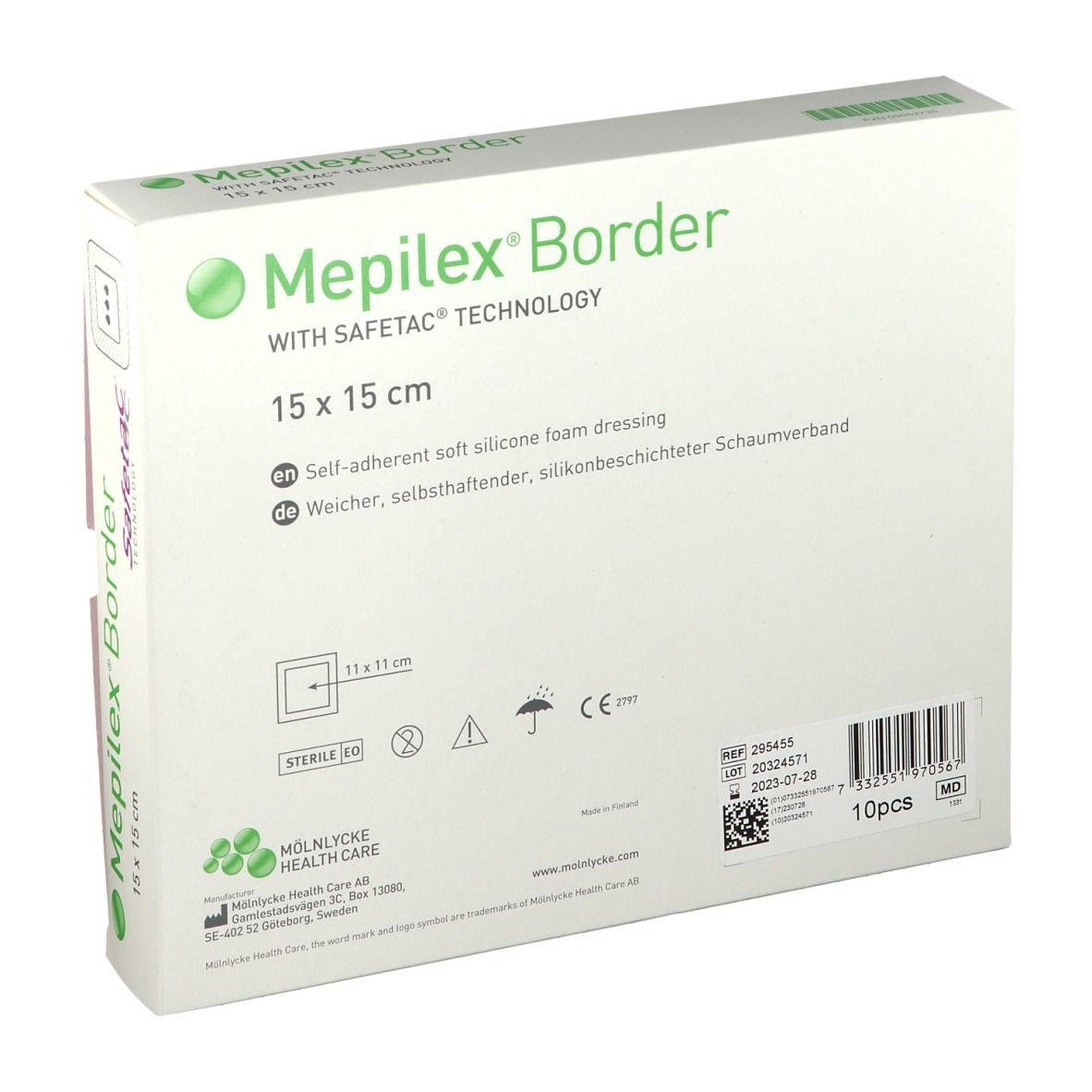 Mepilex® Border Schaumverband 15 x 15 cm