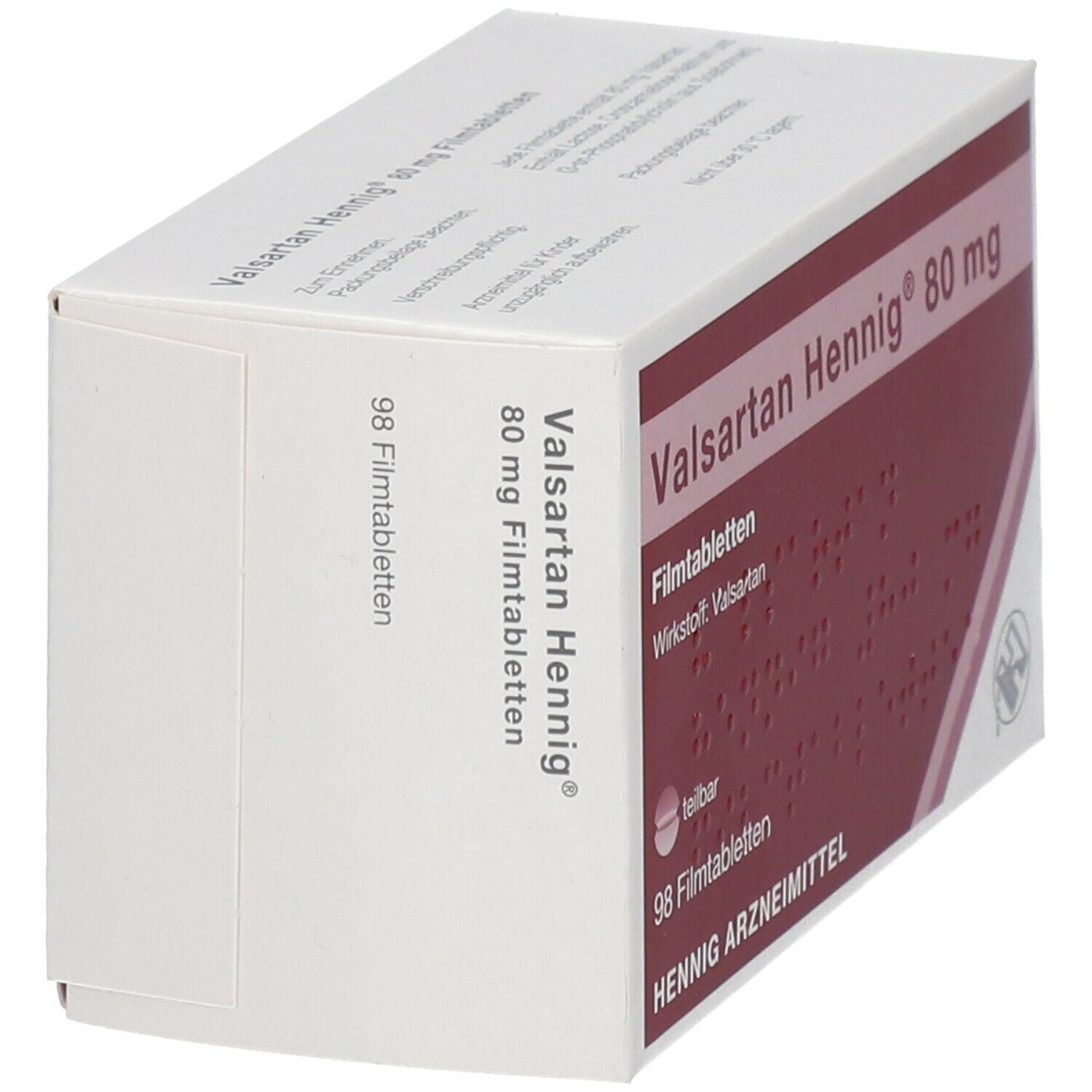 Valsartan Hennig 80 mg Filmtabletten 98 St