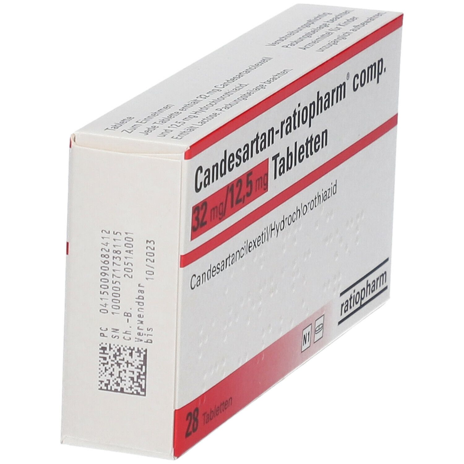 Candesartan-ratiopharm® comp. 32 mg/12,5 mg 28 St mit dem E-Rezept ...