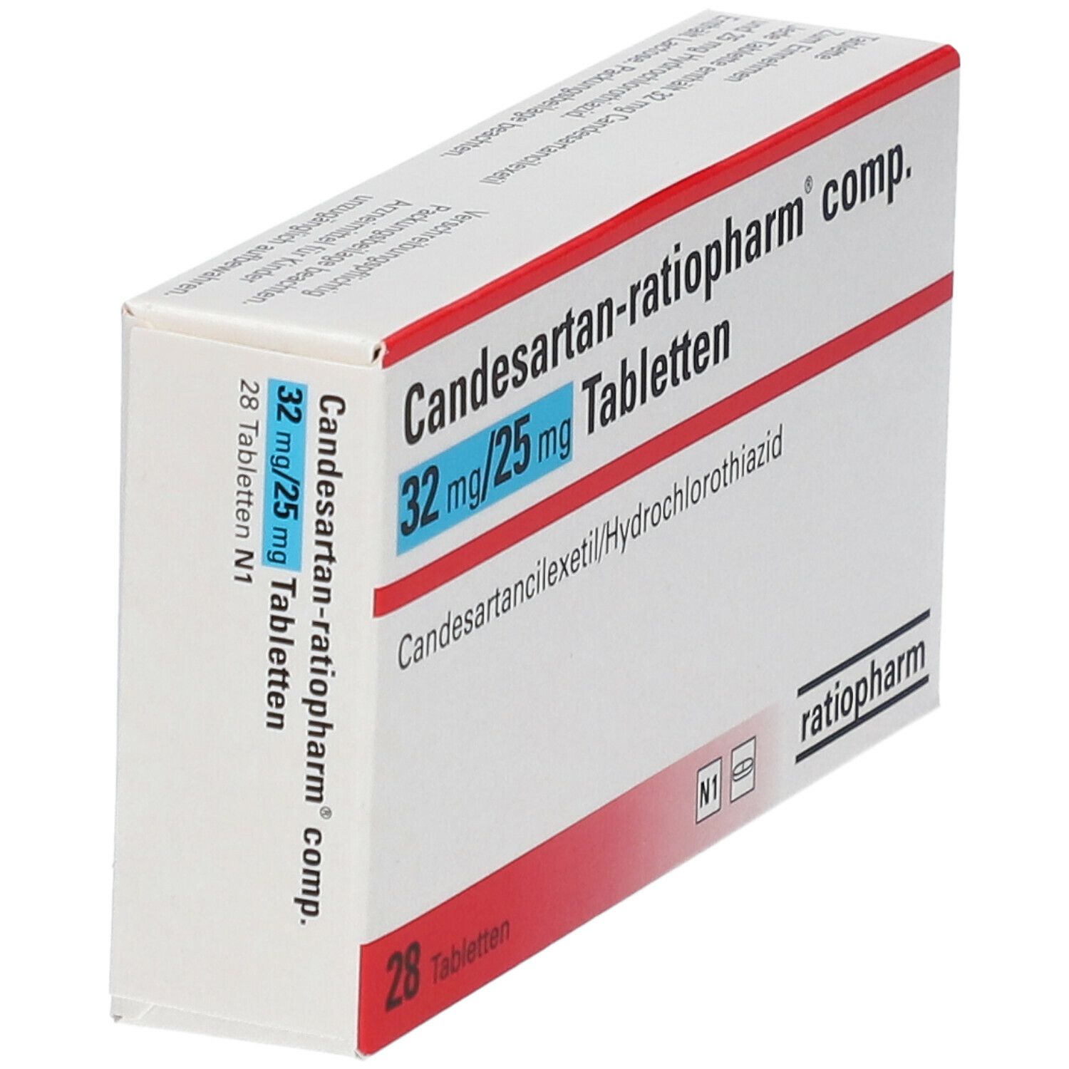 CANDESARTAN-ratiopharm comp. 32 mg/25 mg Tabletten 28 St