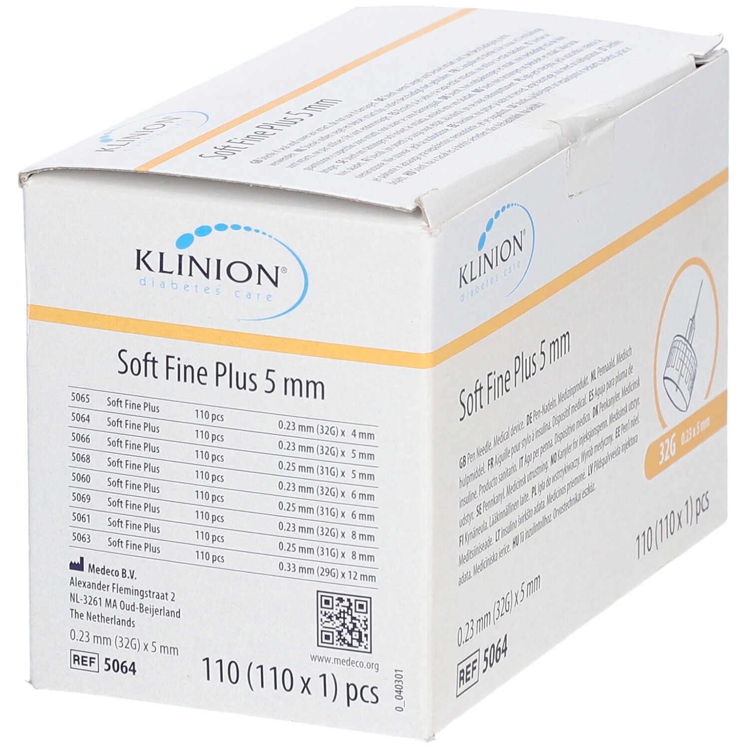 Klinion Soft fine plus Kanülen 5mm 32G 0,23mm