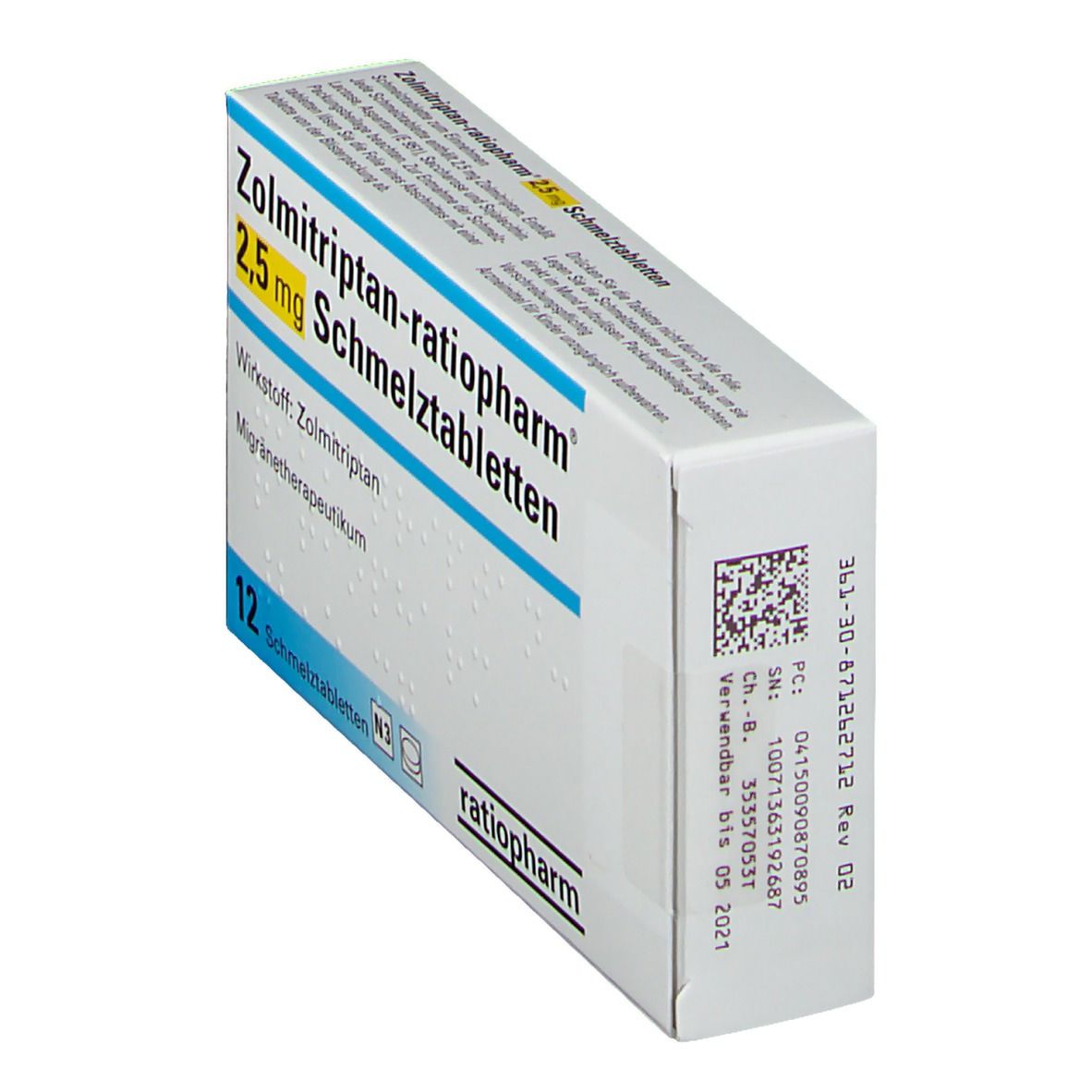 Zolmitriptan-ratiopharm® 2,5 mg Schmelztabletten