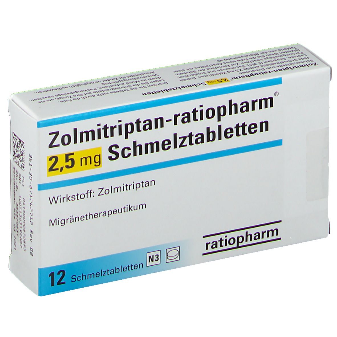 Zolmitriptan-ratiopharm® 2,5 mg Schmelztabletten