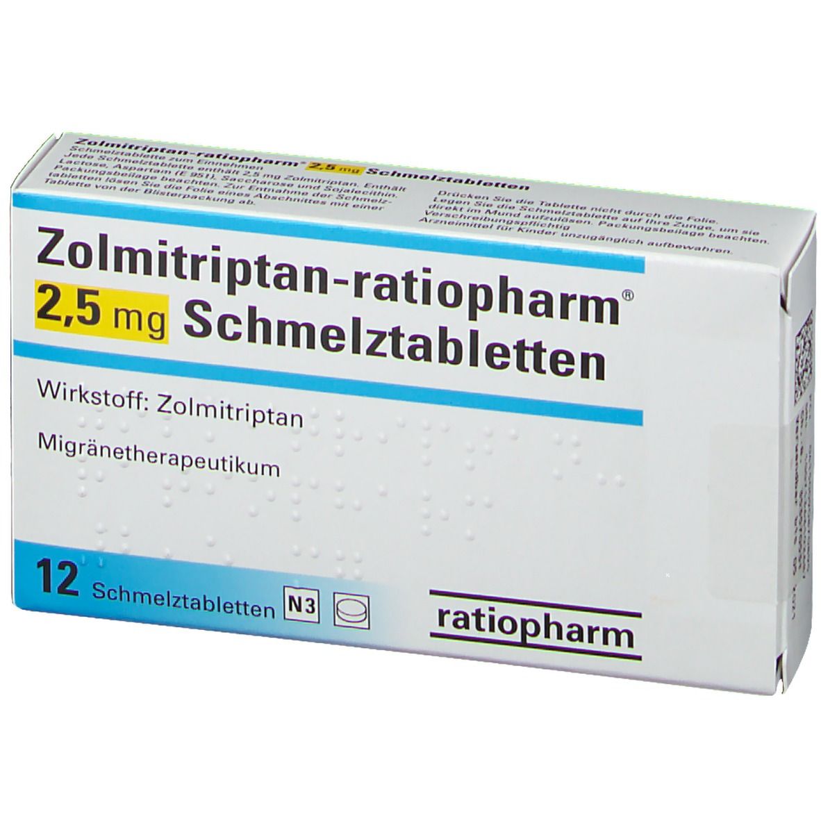 Zolmitriptan-ratiopharm® 2,5 mg Schmelztabletten