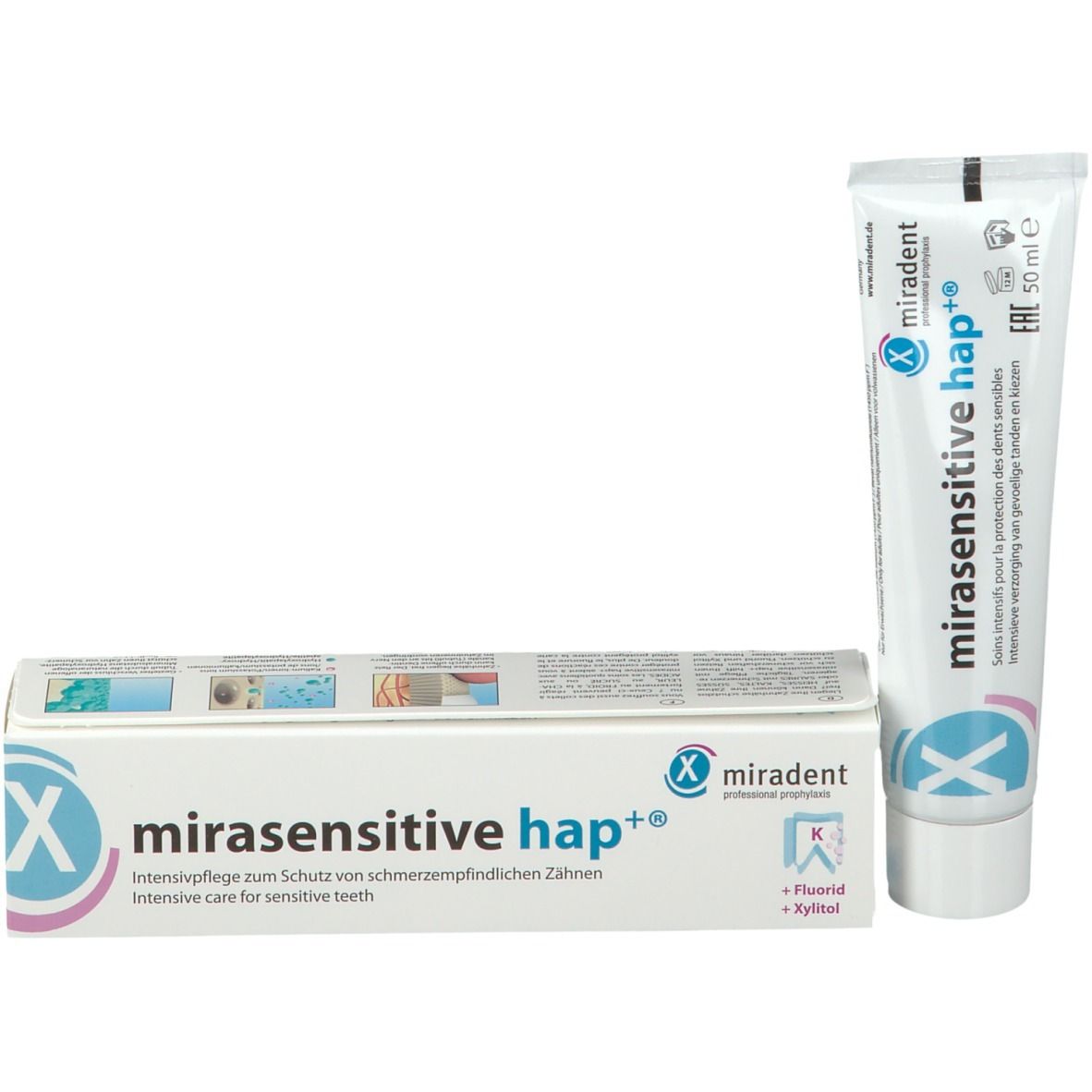 miradent mirasensitive hap+ Zahncreme