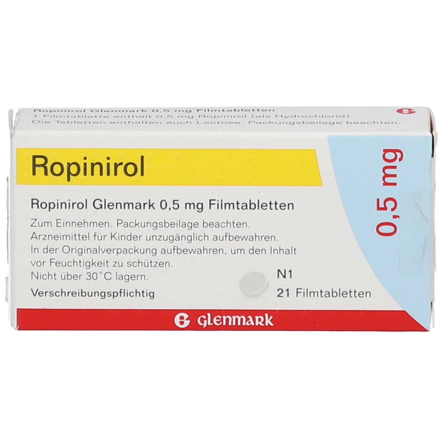 Ropinirol Glenmark 0,5 mg