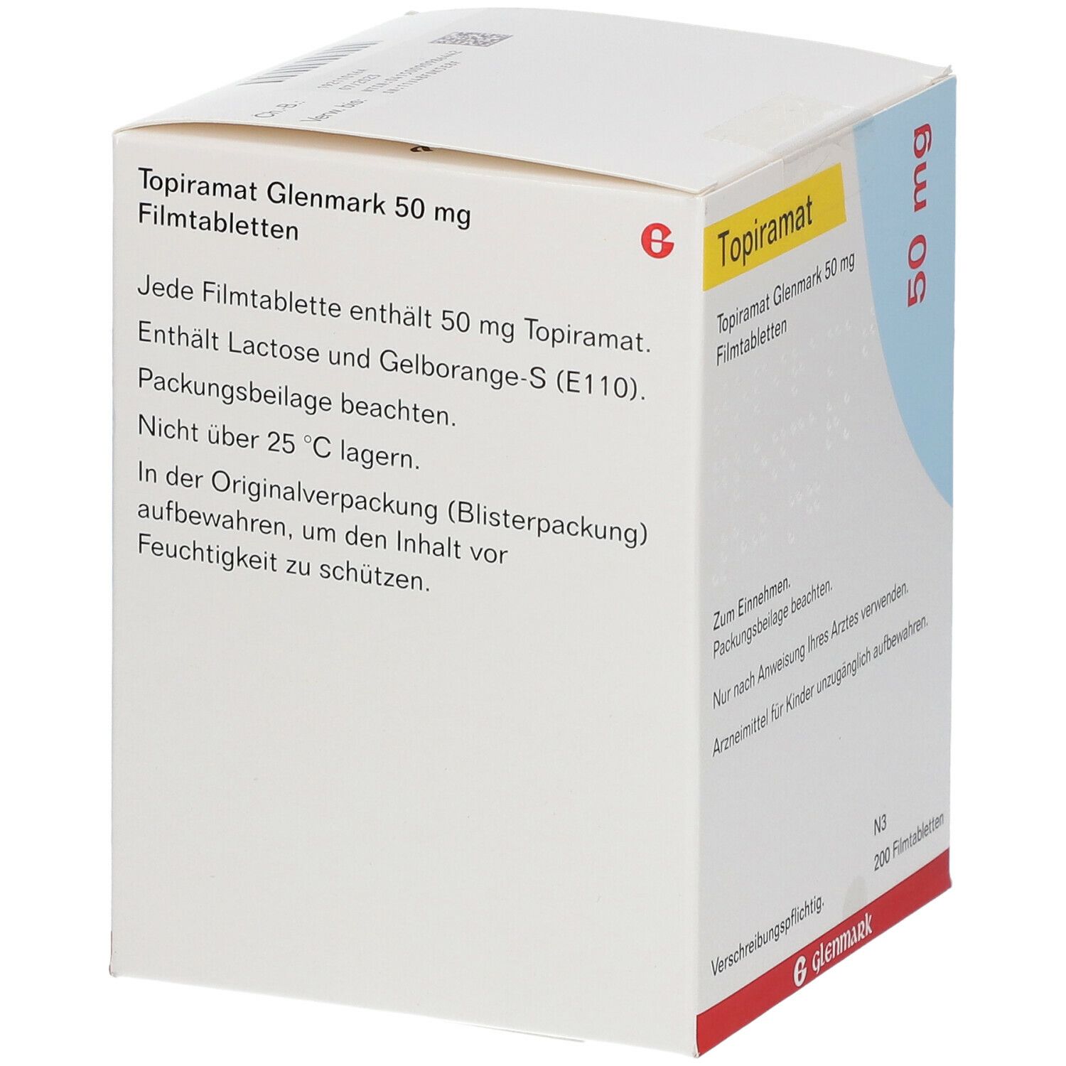 Topiramat Glenmark 50 mg Filmtabletten 200 St