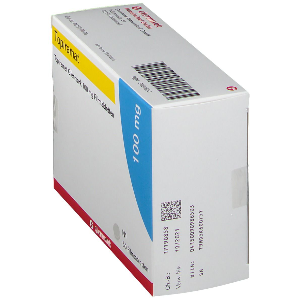 Topiramat Glenmark 100 mg Filmtabletten 50 St