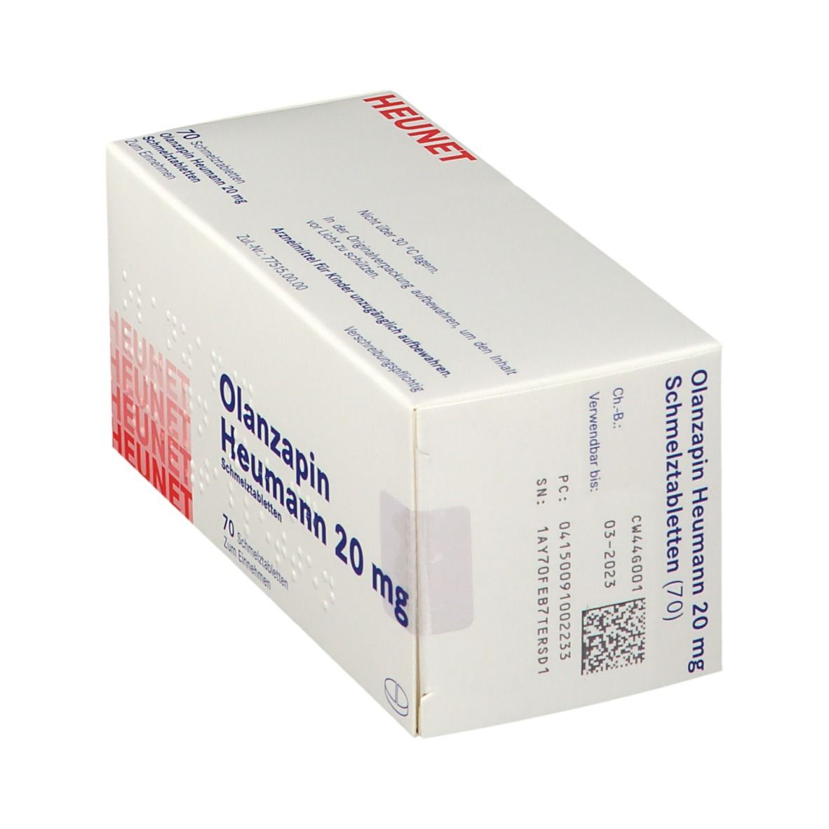 Olanzapin Heumann 20 mg Schmelztabletten Heunet 70 St