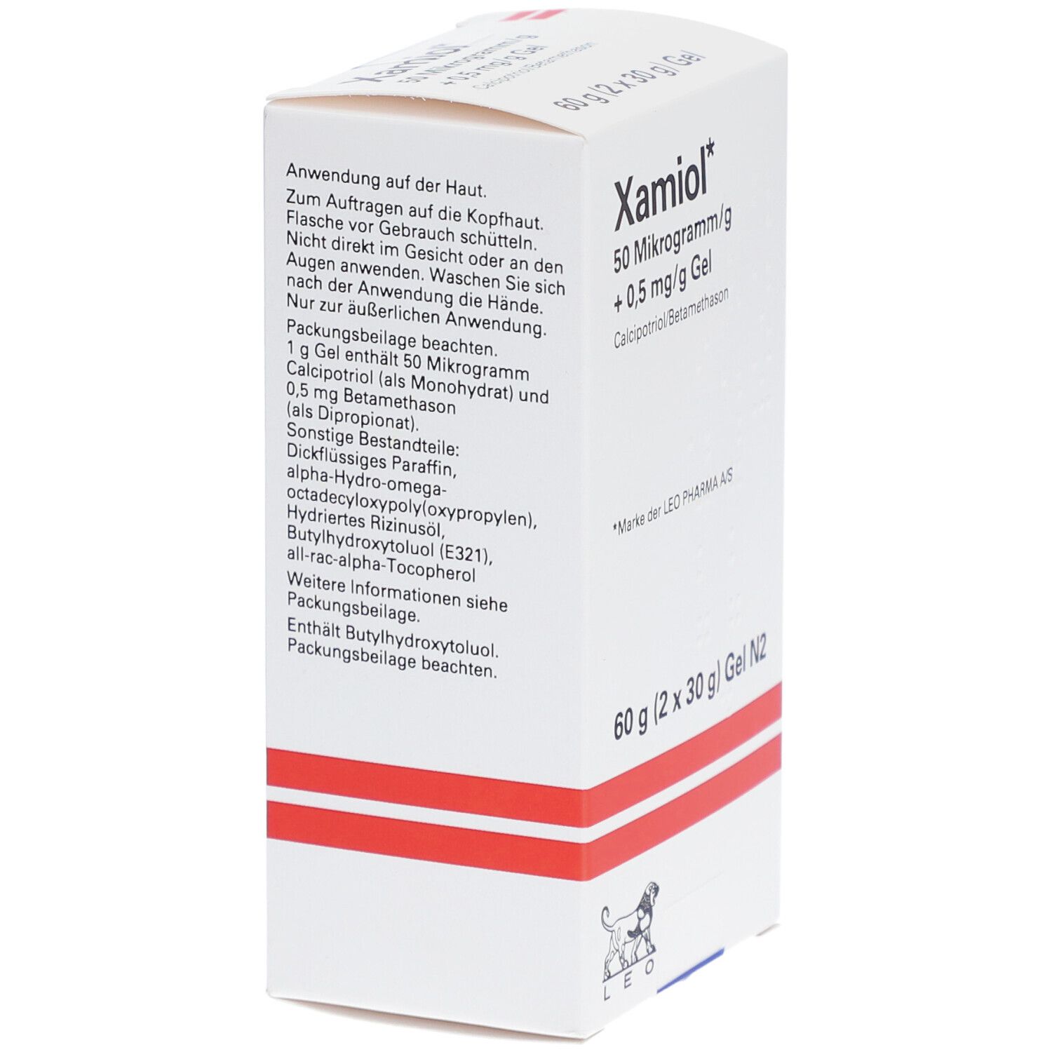 Xamiol 50 Mikrogramm/g+0,5 mg/g Gel 60 g