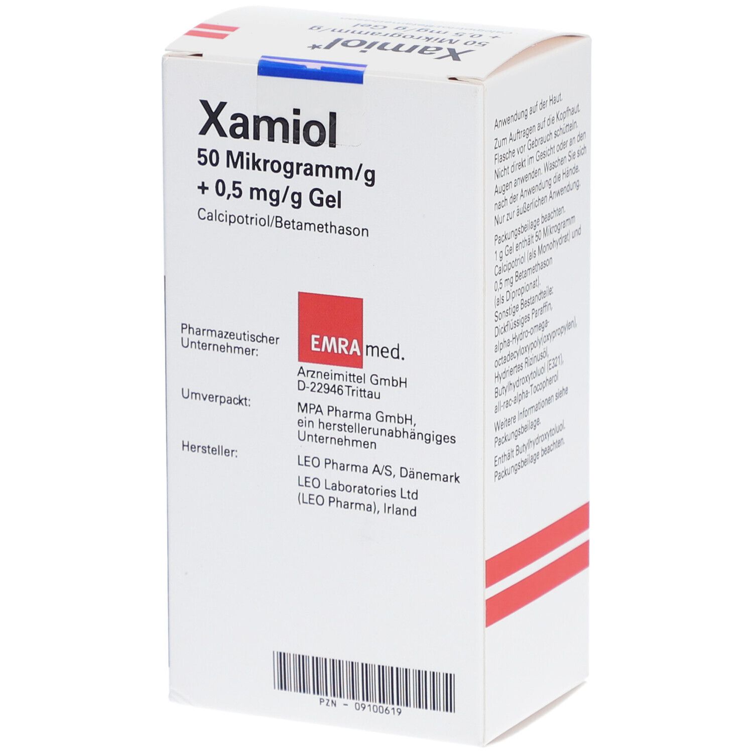 XAMIOL 50 Mikrogramm/g+0,5 mg/g Gel